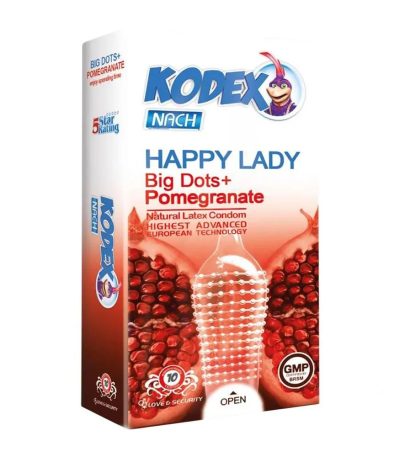 کاندوم خاردار کدکس مدل Happy Lady بسته ۱۰ عددی