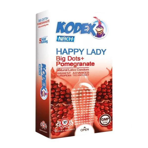 کاندوم خاردار کدکس مدل Happy Lady بسته ۱۰ عددی