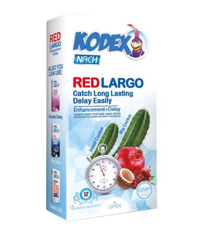 کاندوم تاخیری کدکس مدل Red Largo بسته ۱۲ عددی