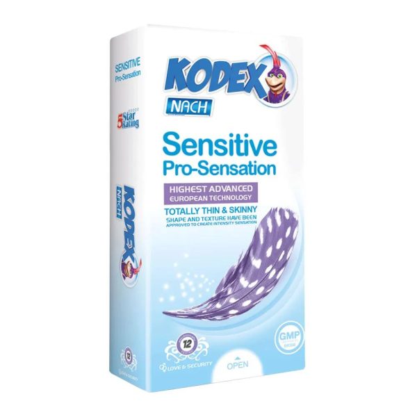 کاندوم کدکس مدل Sensitive Pro Sensation بسته ۱۲ عددی
