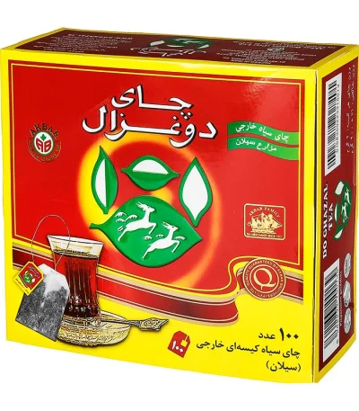دوغزال چای ساده کیسه 100 عددی