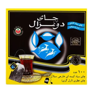 دوغزال چای سیاه عطری کیسه‌ای 100 عددی