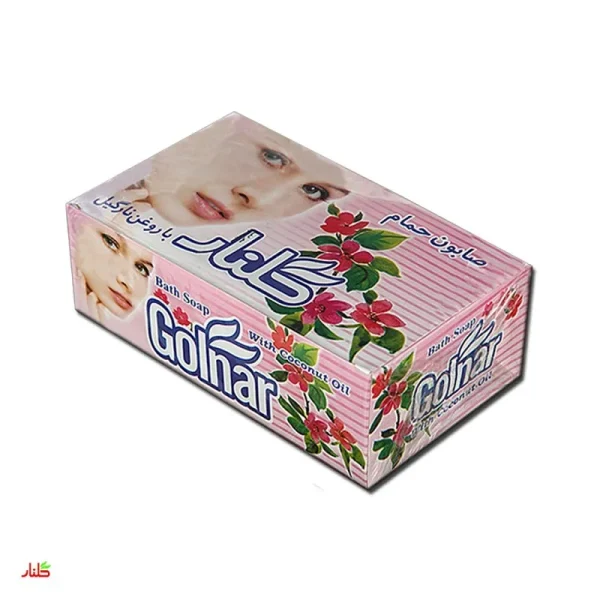 گلنار صابون حمام صورتی ۶ عددی