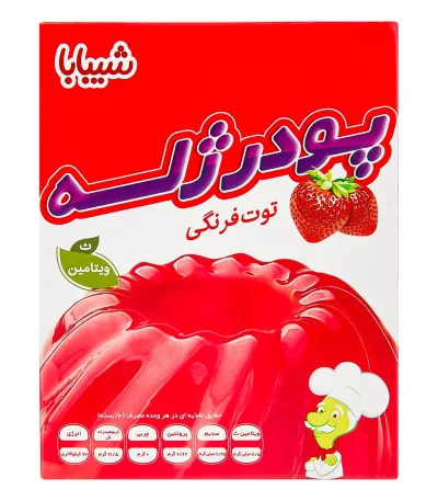 پودر ژله توت فرنگی شیبابا ۱۰۰ گرم