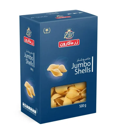 ماکارونی جامبو شلز زر ماکارون ۵۰۰ گرم