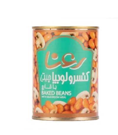 رعنا کنسرو لوبیا چیتی با قارچ ۳۸۰ گرم
