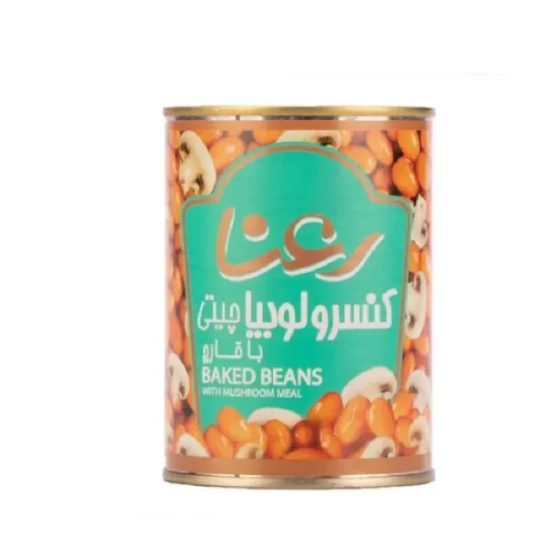 رعنا کنسرو لوبیا چیتی با قارچ ۳۸۰ گرم