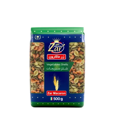 ماکارونی فرمی شلز سبزیجات زر ماکارون ۵۰۰ گرم
