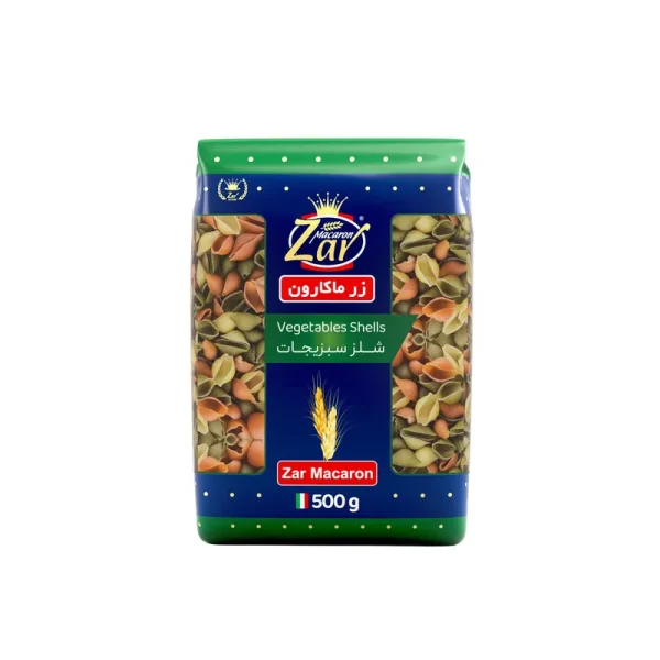 ماکارونی فرمی شلز سبزیجات زر ماکارون ۵۰۰ گرم
