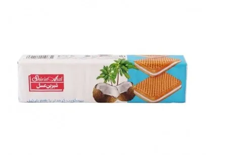 شیرین عسل بیسکویت کرمدار نارگیلی ۱۲۰ گرم