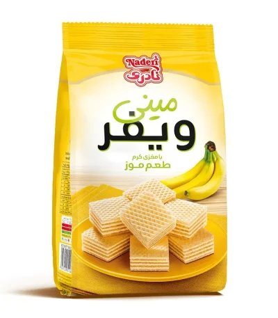 نادری مینی ویفر موزی ۹۰ گرم