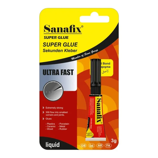 چسب قطره‌ای Sanafix وزن ۳ گرم