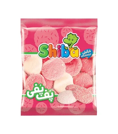 مارشمالو چی پفی نارگیلی شیبا ۵۰ گرم