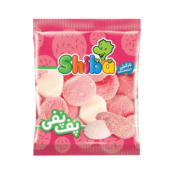 مارشمالو چی پفی نارگیلی شیبا ۵۰ گرم