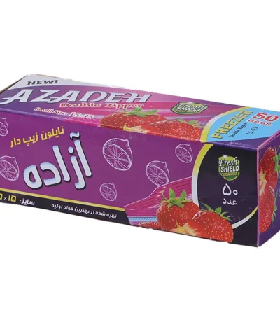  پلاستیک زیپ‌کیپ آزاده ۱۵×۱۵ سانتی‌متر ۵۰ عددی