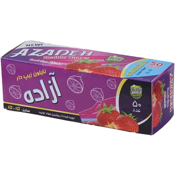  پلاستیک زیپ‌کیپ آزاده ۱۵×۱۵ سانتی‌متر ۵۰ عددی