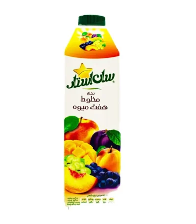 سان‌استار آبمیوه مخلوط هفت میوه ۱ لیتر