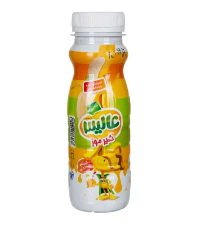 عالیس شیر موز ۲۰۰ میلی‌لیتر