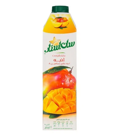 سان‌استار آبمیوه طبیعی انبه ۱ لیتر