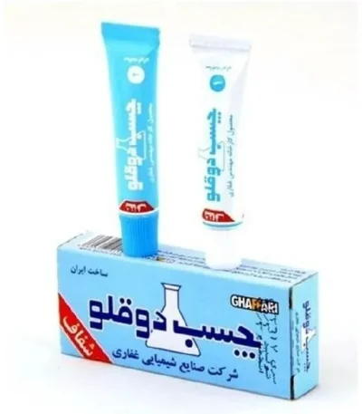 چسب دوقلو شفاف ۱۴ گرم غفاری