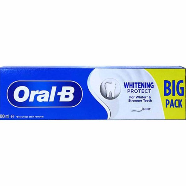 خمیر دندان اورال بی (Oral-B) مدل Whitening Protect حجم ۱۰۰ میلی‌لیتر