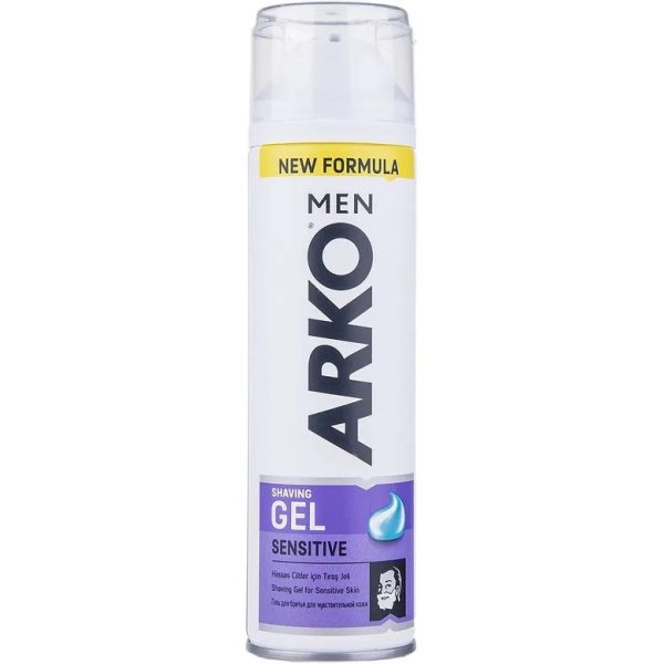 ژل اصلاح Arko Men Sensitive حجم ۲۰۰ میلی‌لیتر