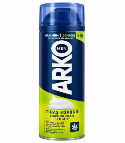 فوم اصلاح Arko Men Soothing Hemp با حجم ۲۰۰ میلی‌لیتر