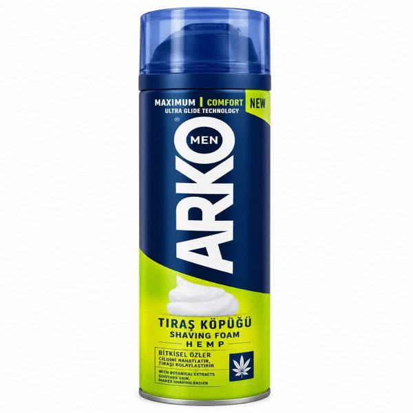 فوم اصلاح Arko Men Soothing Hemp با حجم ۲۰۰ میلی‌لیتر