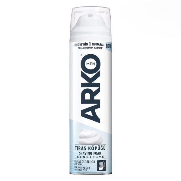 فوم اصلاح Arko Men Sensitive حجم ۲۰۰ میلی‌لیتر